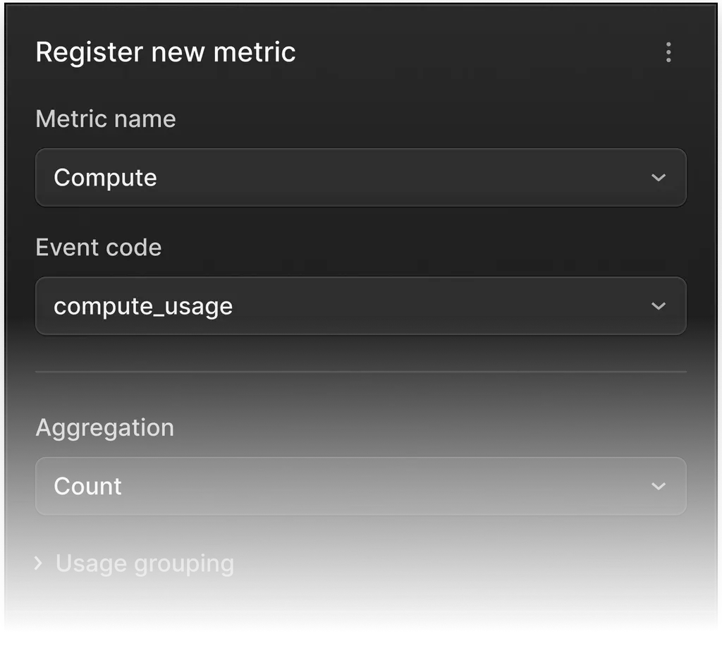 Custom billable metrics configuration in Meteroid