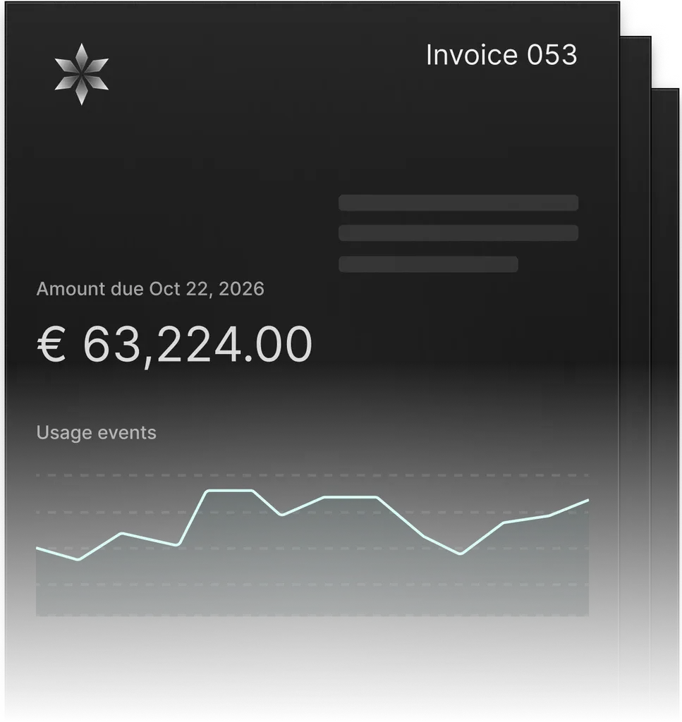 Usage-based invoice generated by Meteroid